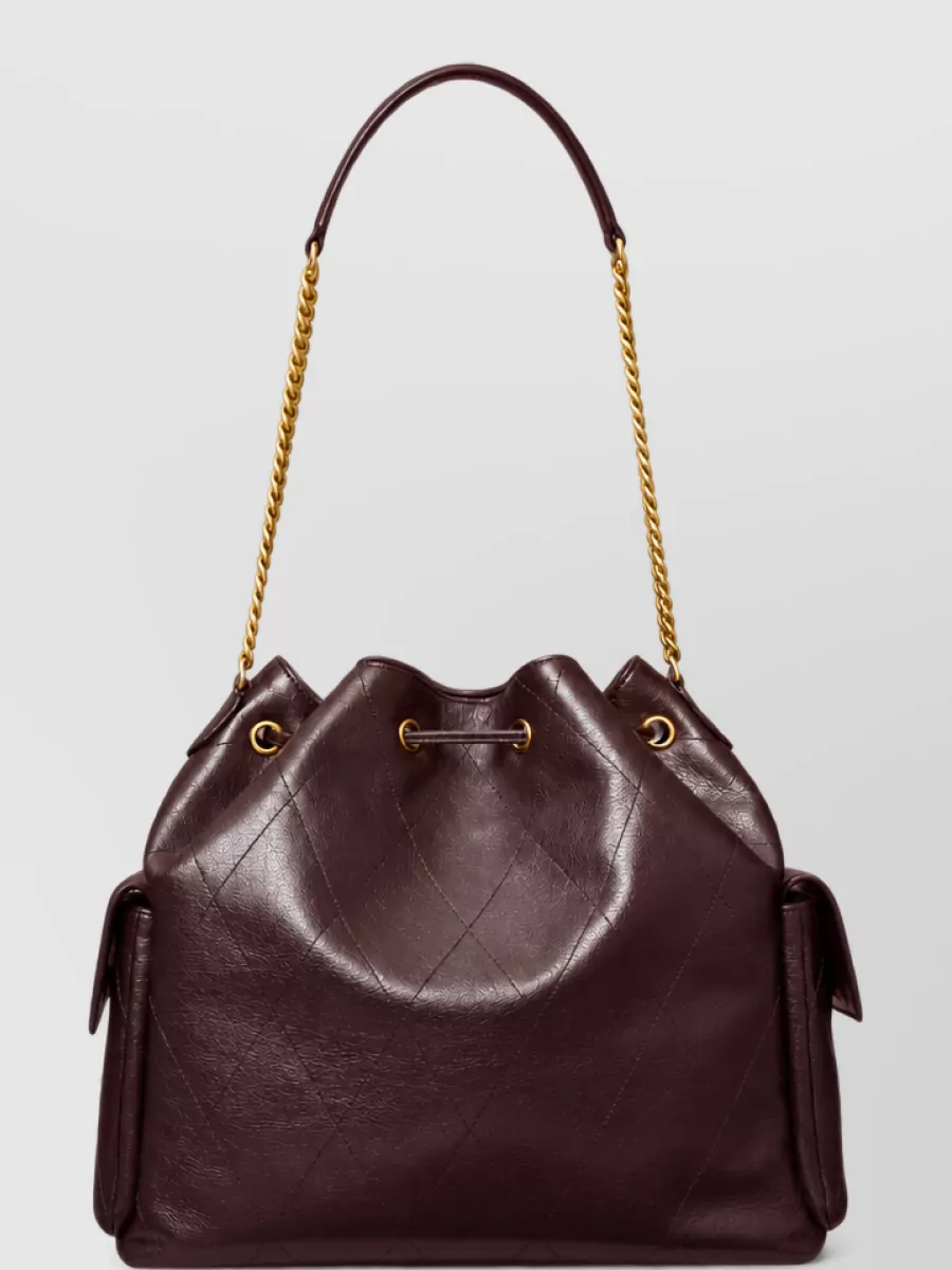 Tory Burch Large Leather Bucket Bag