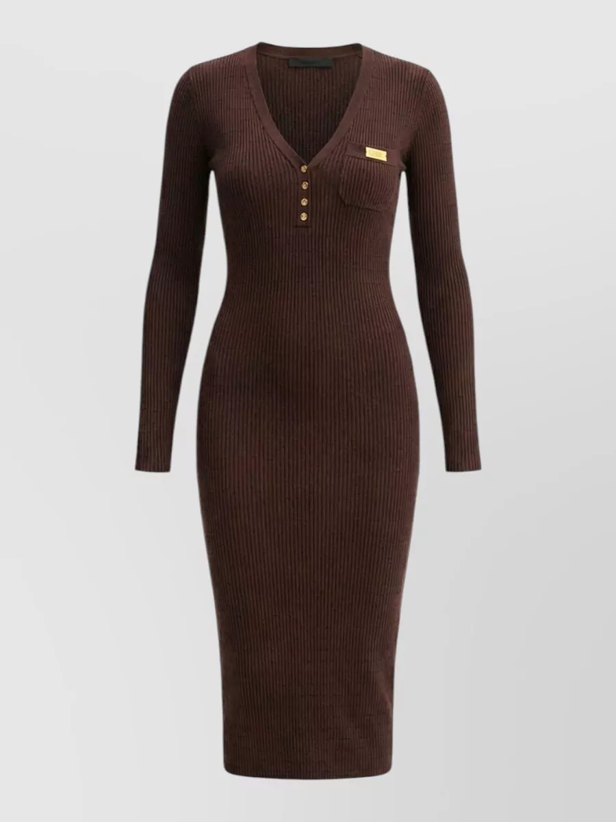 Elisabetta Franchi fine-knit midi dress