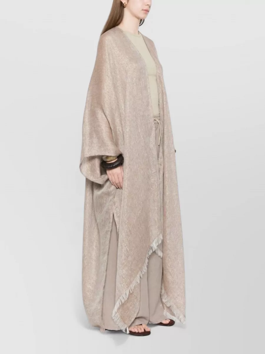 Fabiana Filippi Linen Fringed Poncho