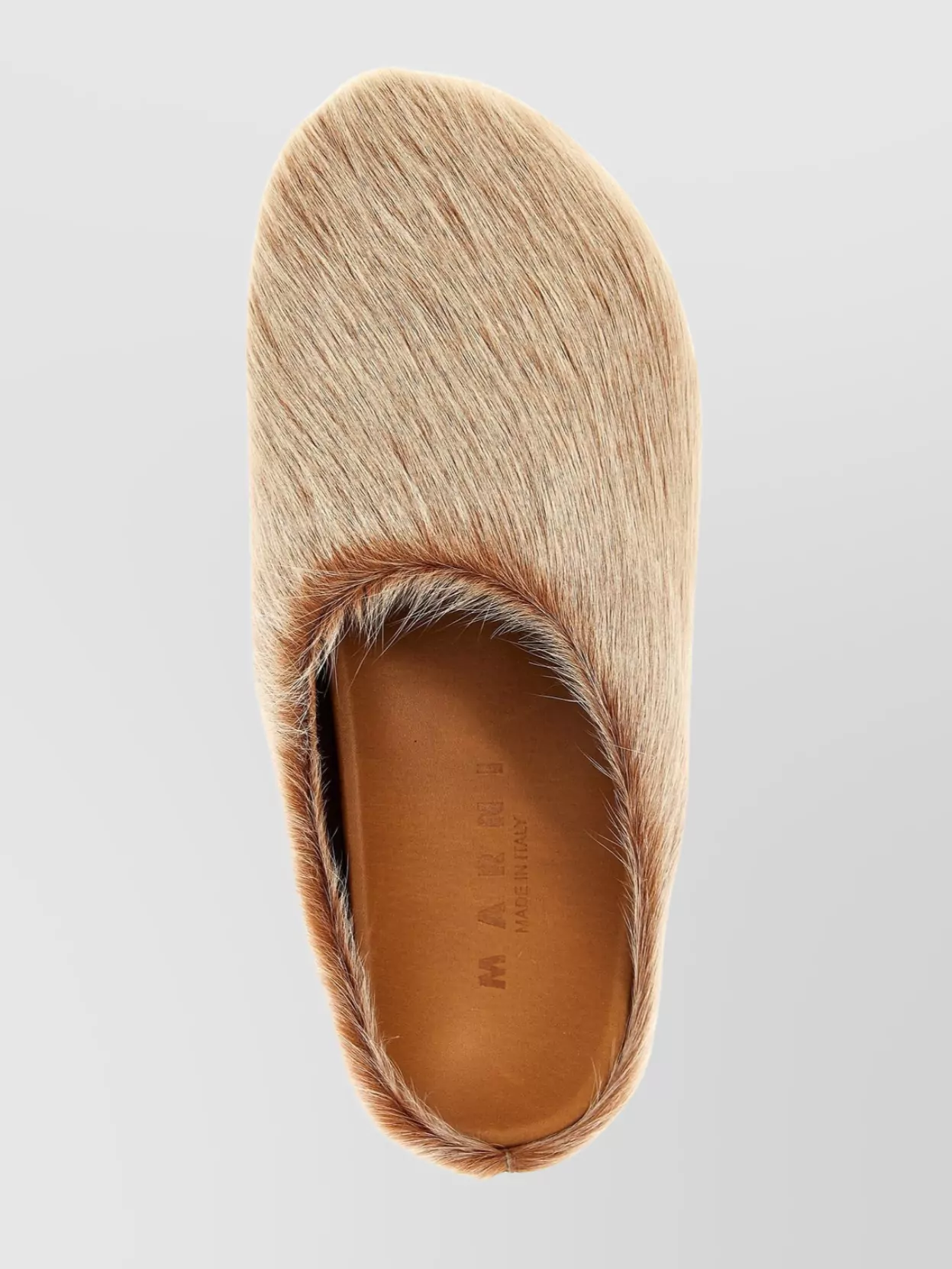 Marni Round Toe Faux Fur Slippers