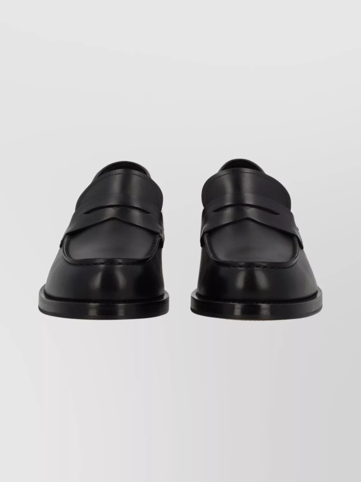 Boss Round Toe Loafers Featuring Rubber Sole