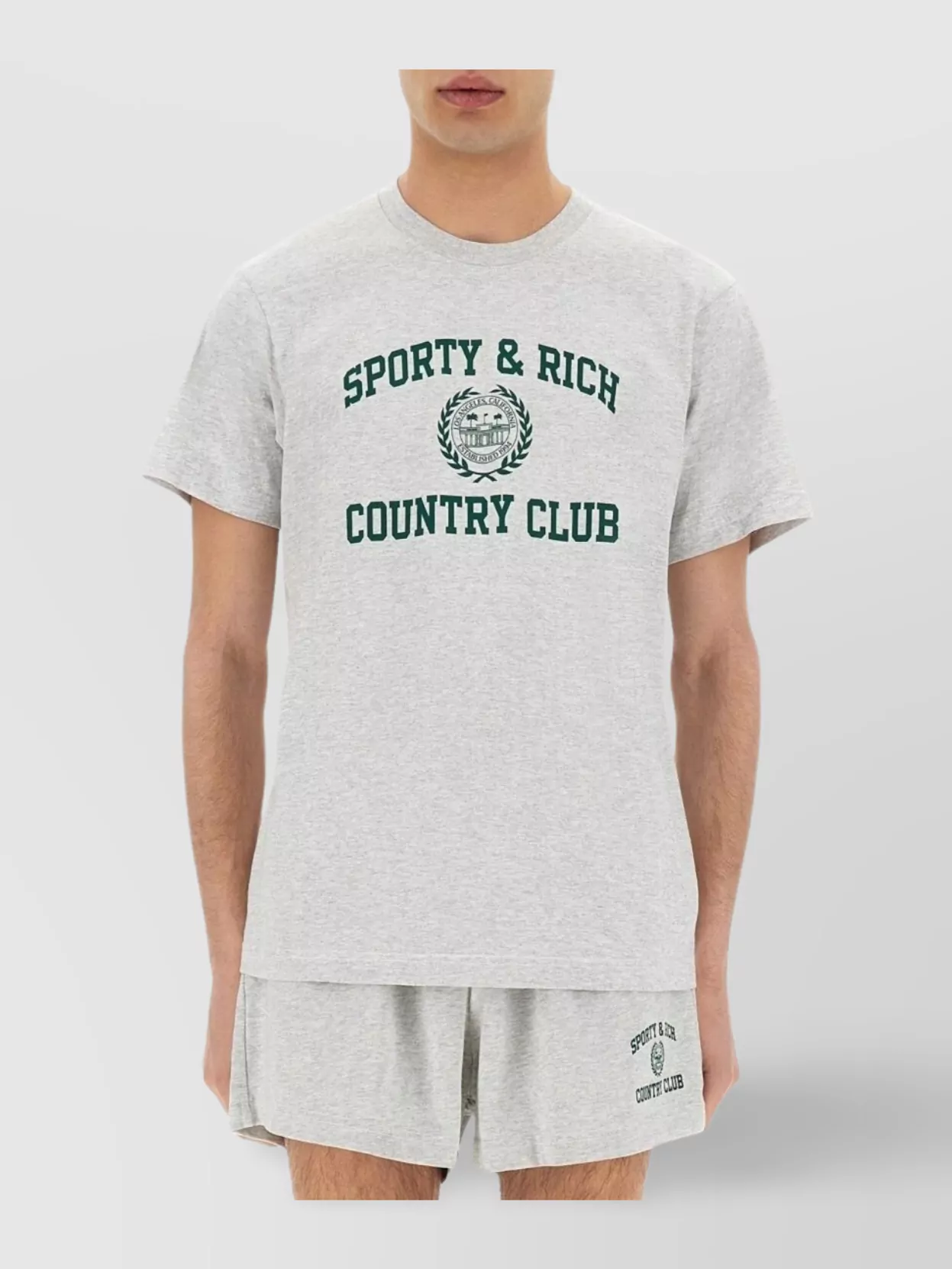 Sporty & Rich College Crew Neck Graphic Print T-Shirt
