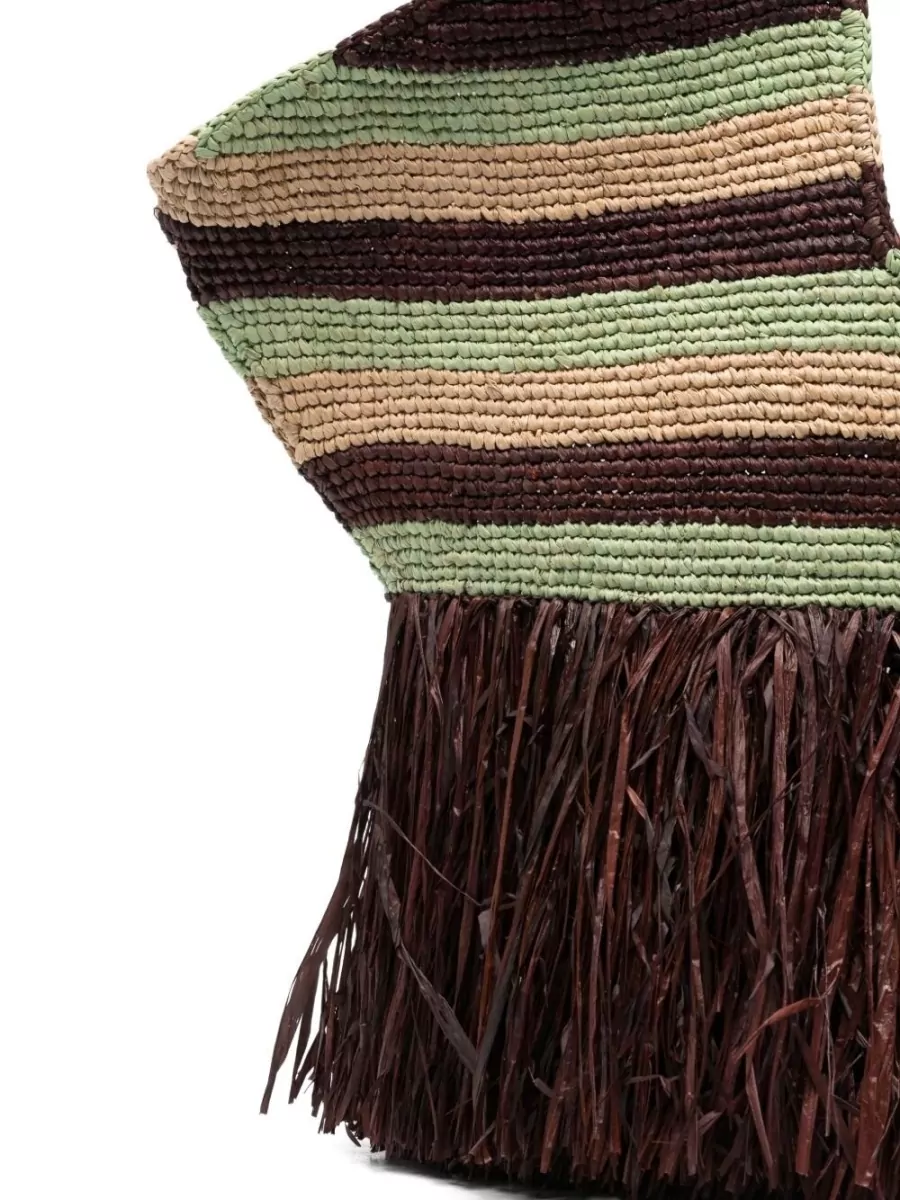 Zimmermann Striped Raffia Tote Bag