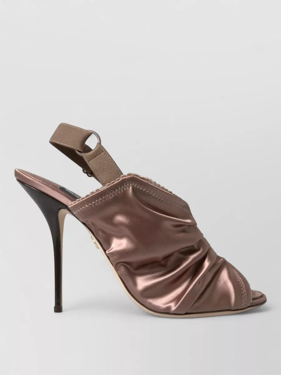 Dolce&Gabbana Gathered Slingback Stiletto Sandals