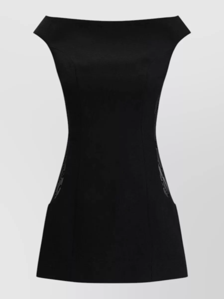 Marine Serre Wool Bouclé Sleeveless Mini Dress