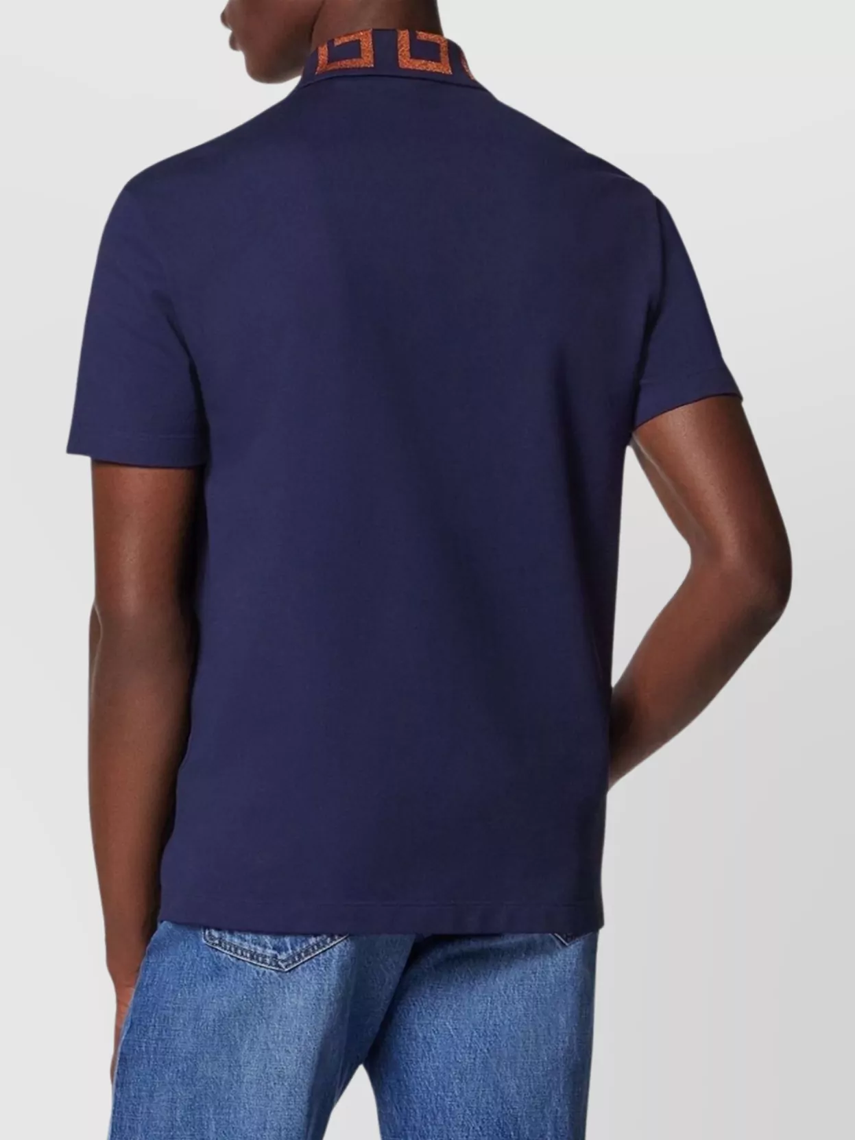 Versace Collar Contrast Polo Shirt
