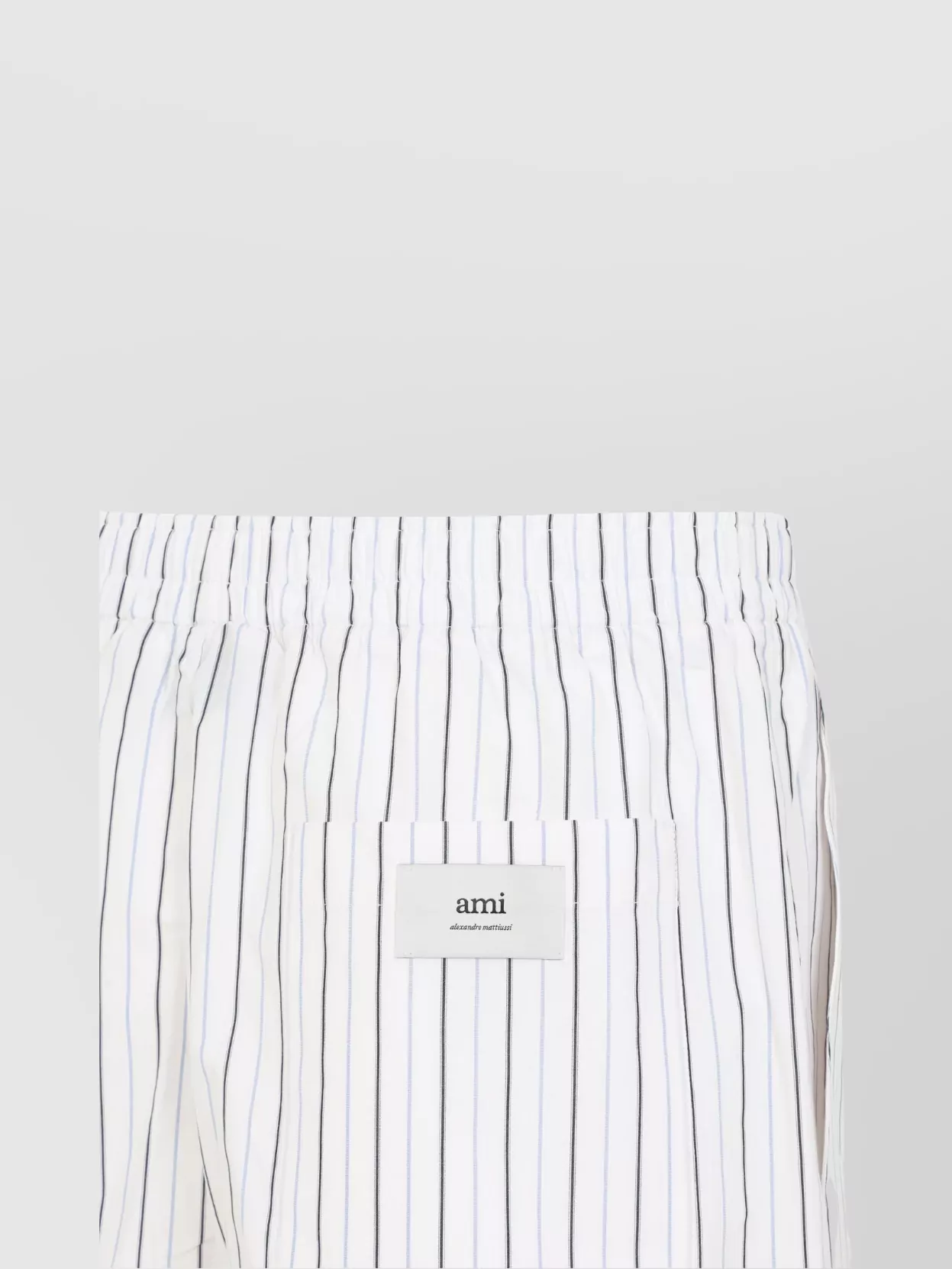 Shop Ami Alexandre Mattiussi Elasticated Cotton Bermuda Shorts