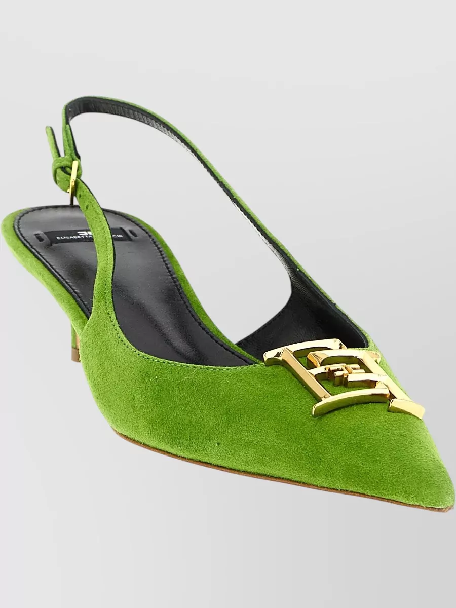 Elisabetta Franchi Suede Slingback Pumps