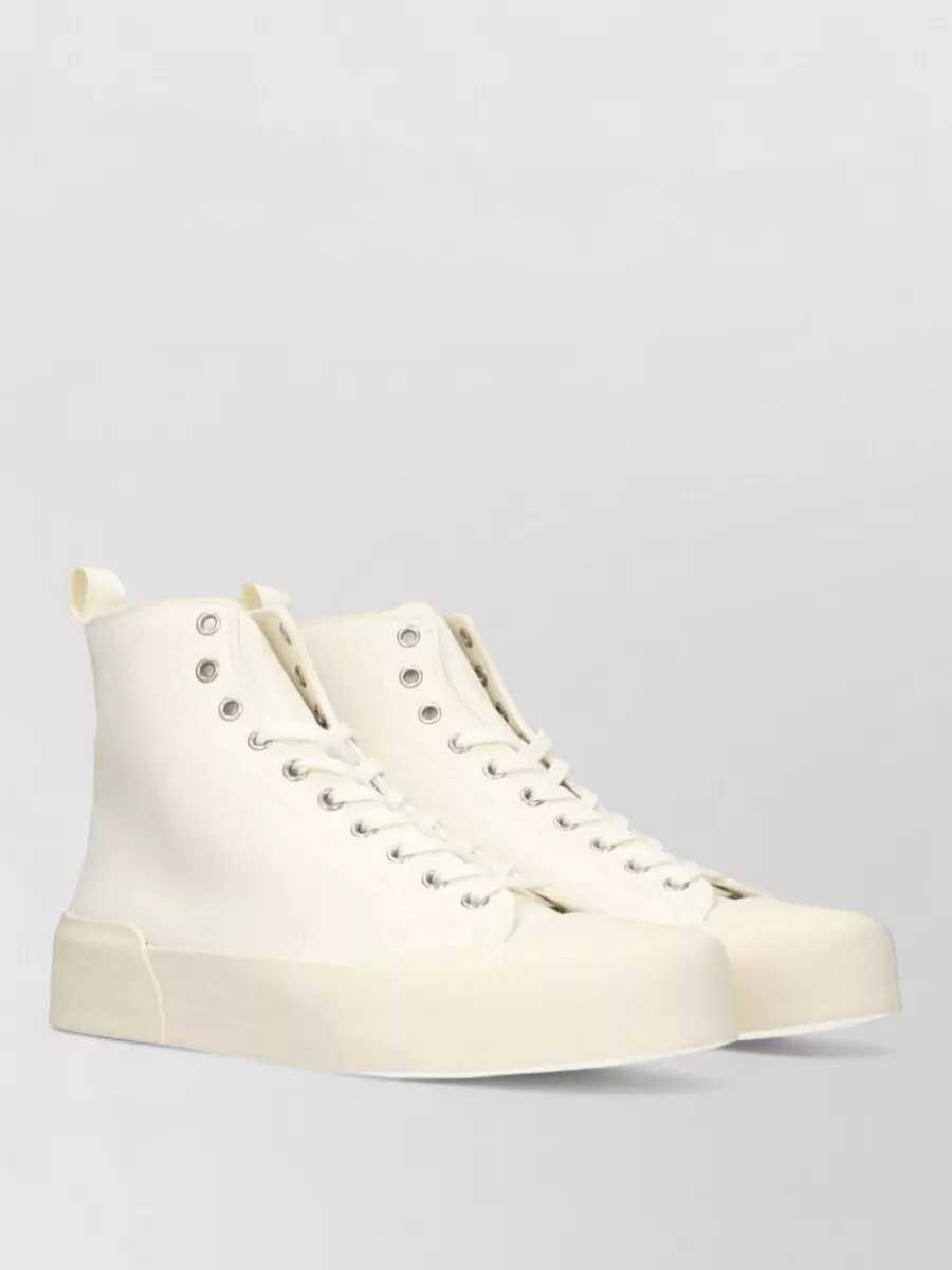 Jil Sander Canvas High-Top Sneakers