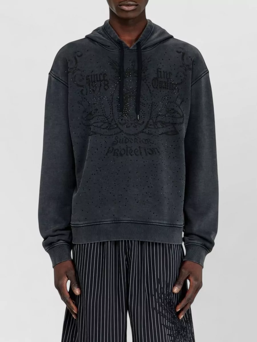 Diesel Cotton Crewneck Hoodie