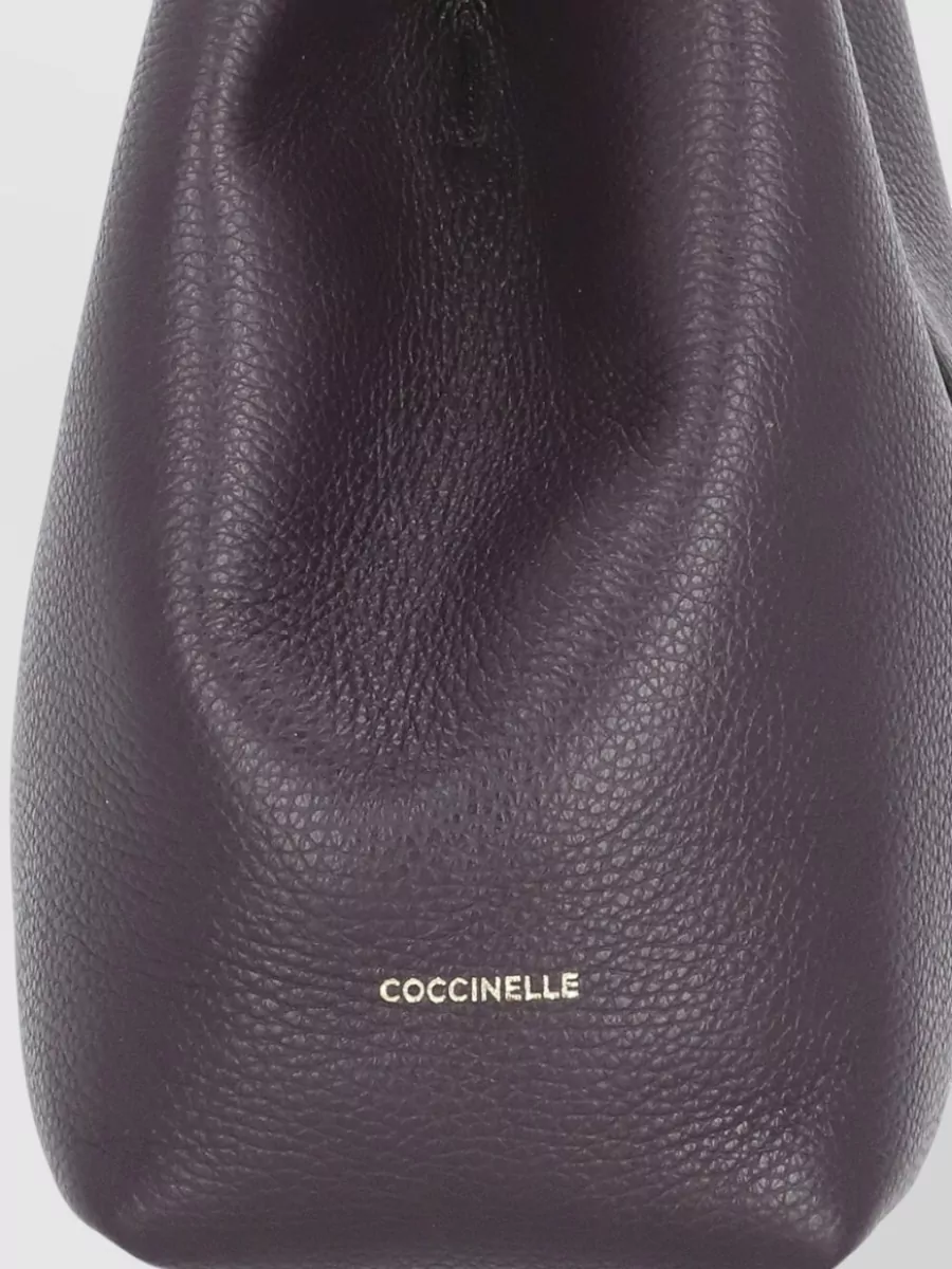 Coccinelle Shoulder Bag Two Handles Pebbled Leather