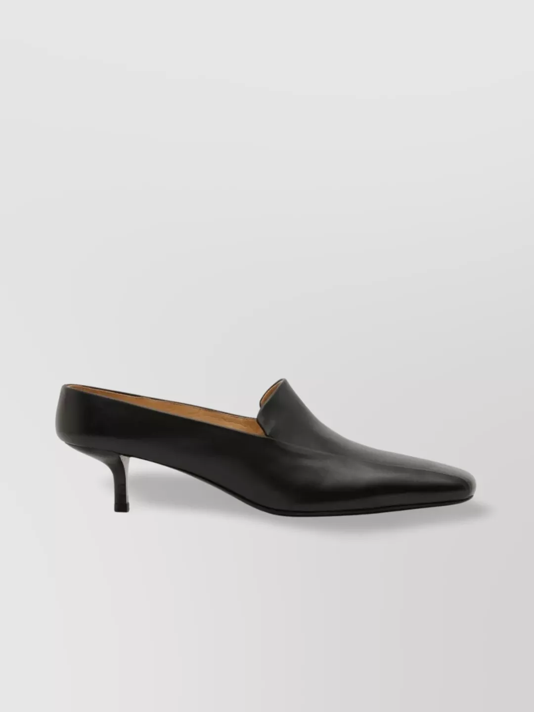 Marsell Brush Kitten Heel Square Toe Loafer