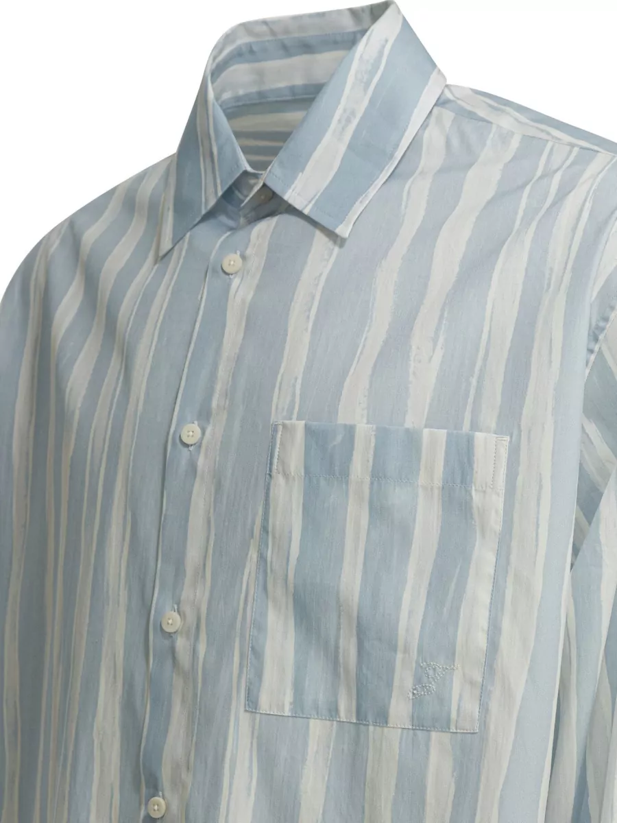 Jacquemus Long Sleeve Striped Shirt Button Down Collar