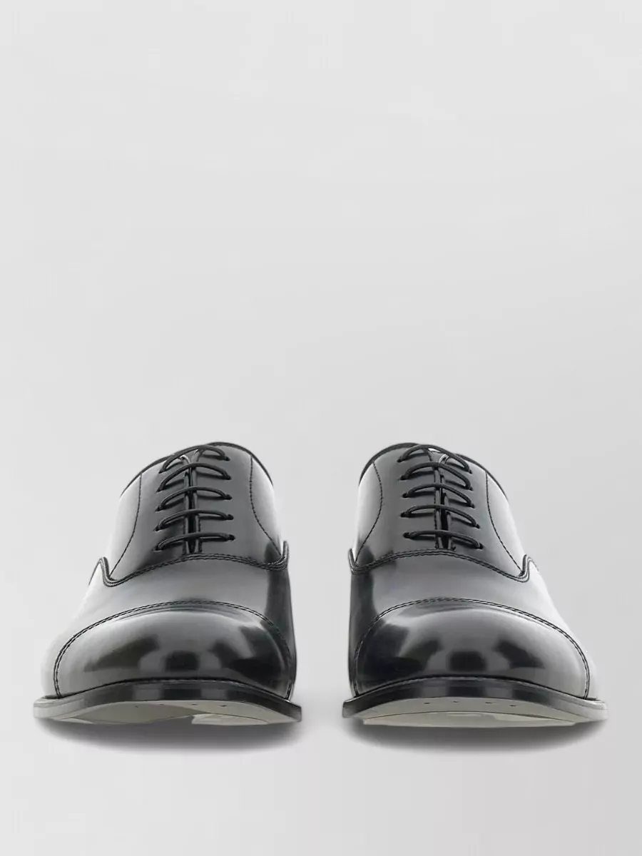 Doucal's Calf leather cap toe oxford shoes