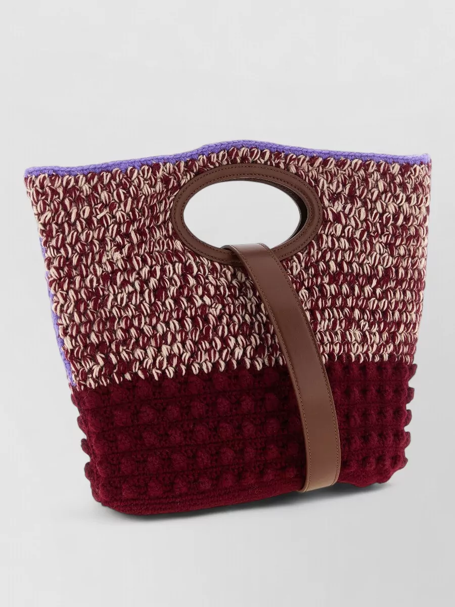 Marni cresta wool chunky-knit tote bag