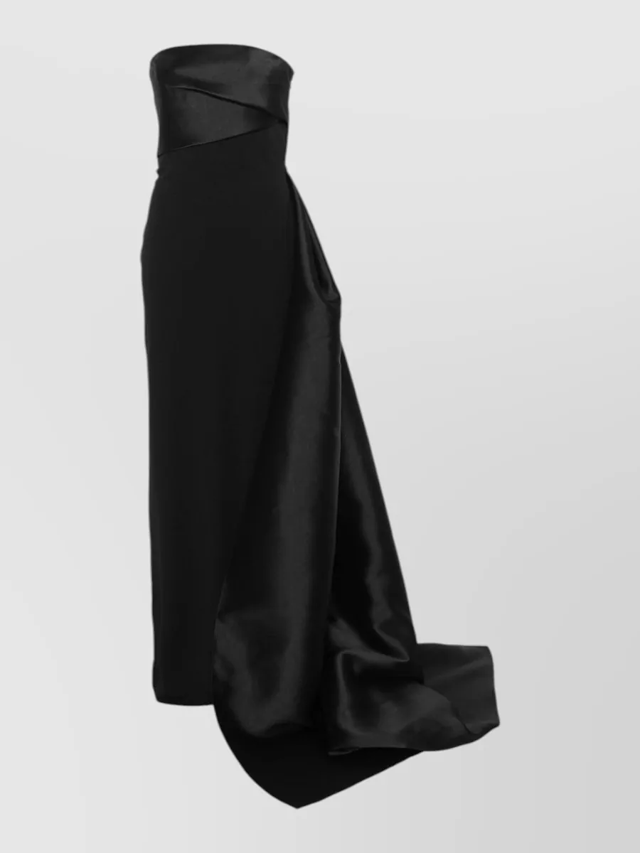 Solace London Off-Shoulder Asymmetric Draped Maxi Dress