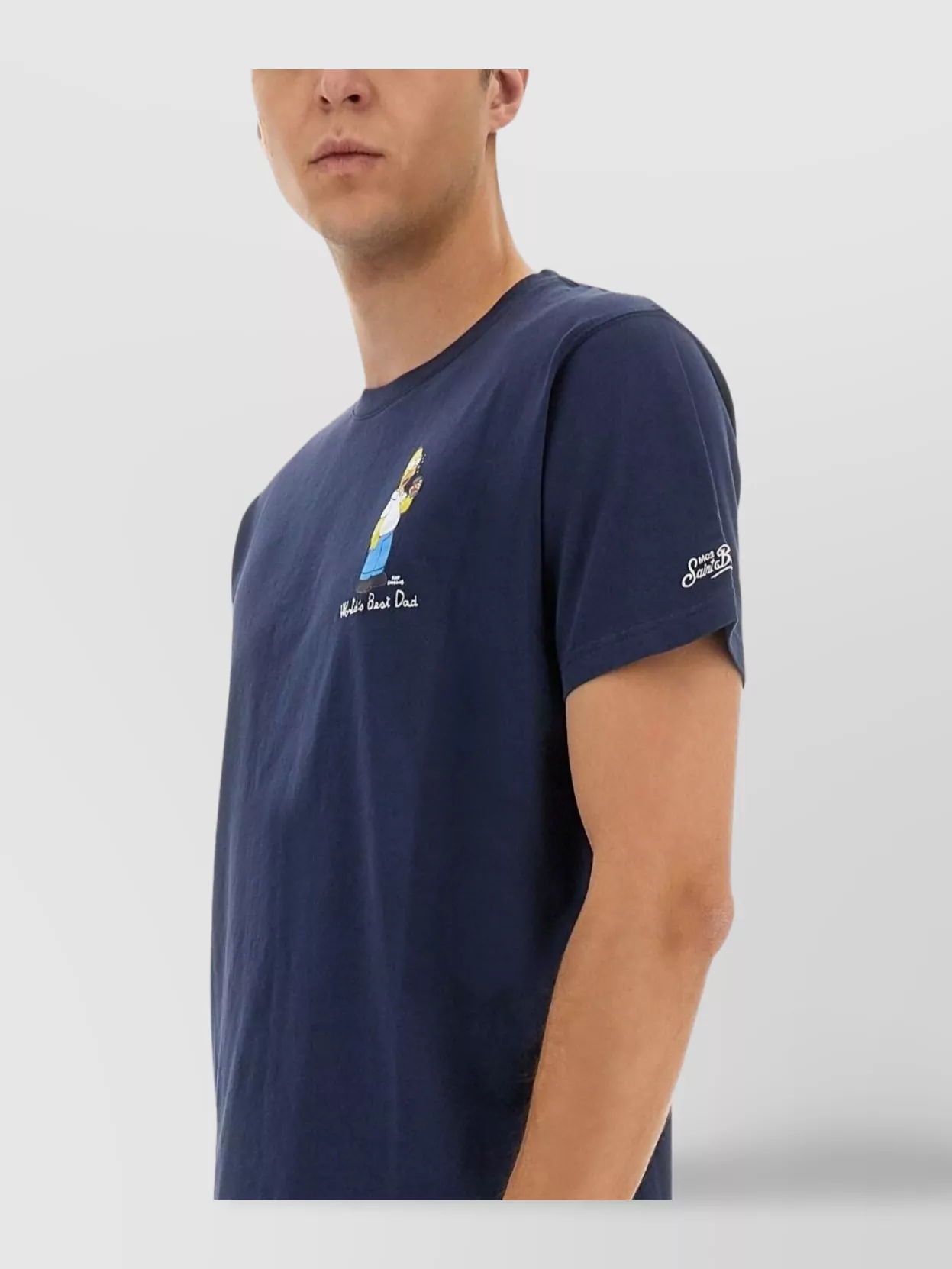 Mc2 Saint Barth Graphic Print Crew Neck T-shirt In Blue