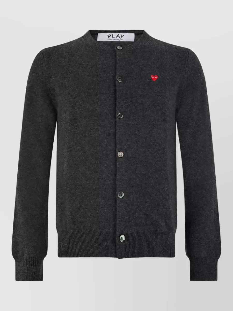 Comme des Garçons Play wool long-sleeve cardigan