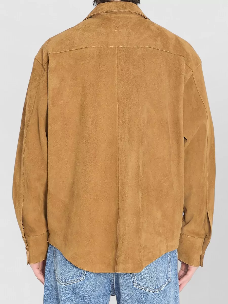 Ami Paris Suede Oversized Shirt