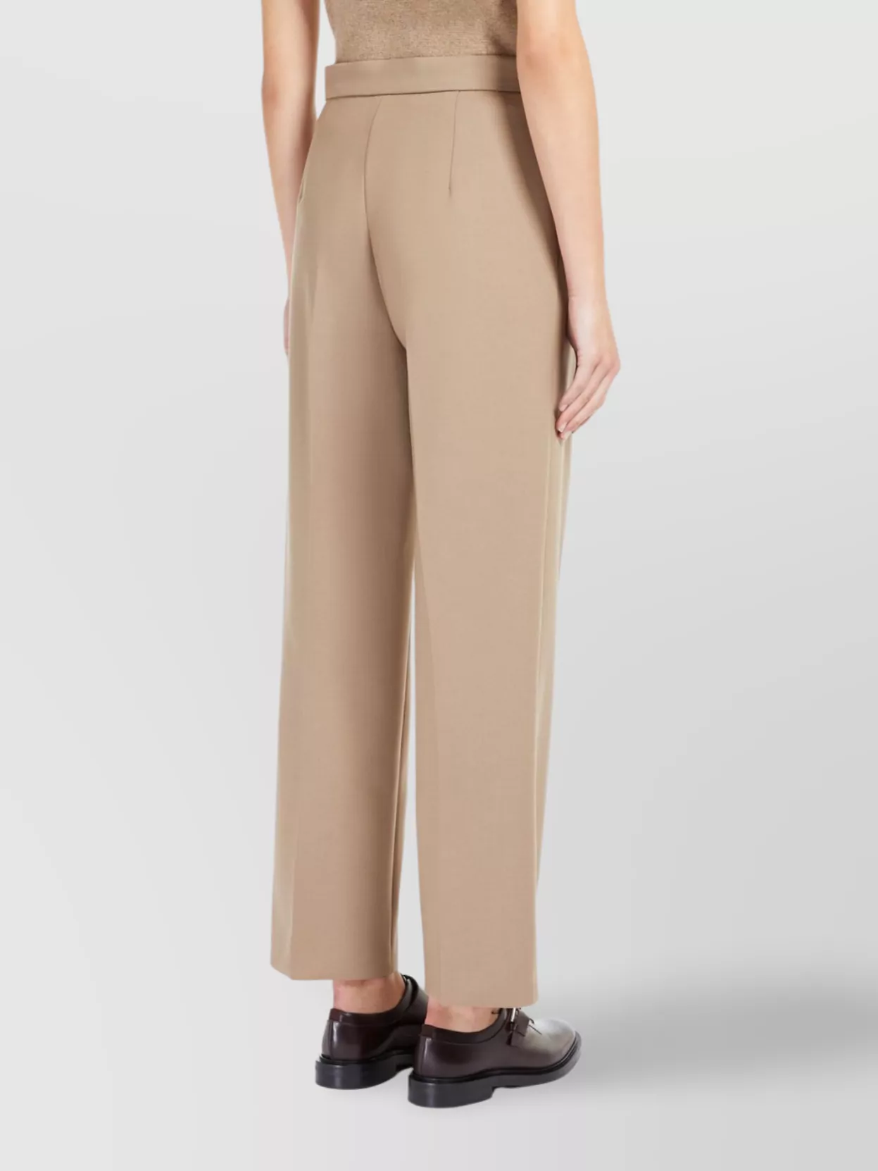 Max Mara Slim-fit Stretch-wool Trousers With Double Pleats