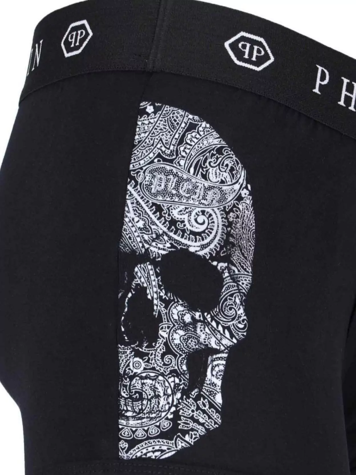 Philipp Plein Skull Print Underwear Elastic Waistband