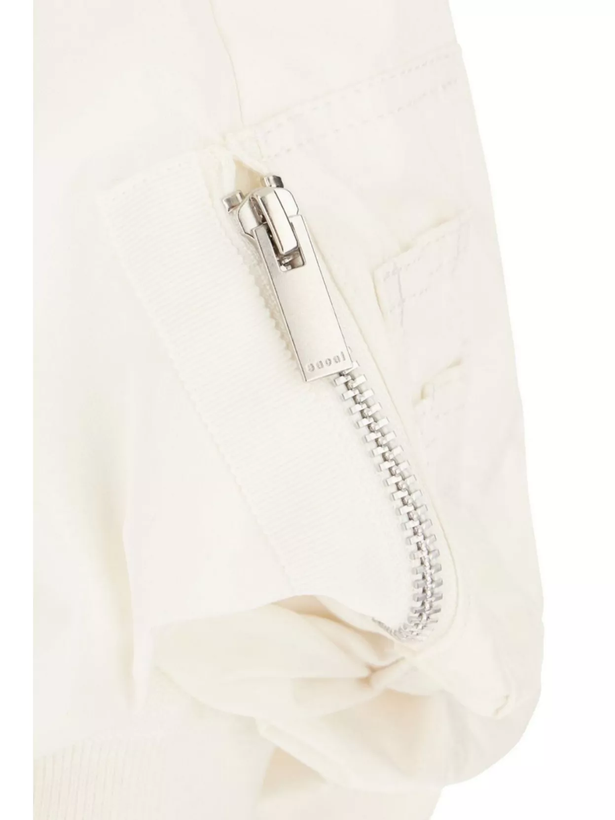 Sacai Sheer Top With Puff Sleeves And Zip Pocket