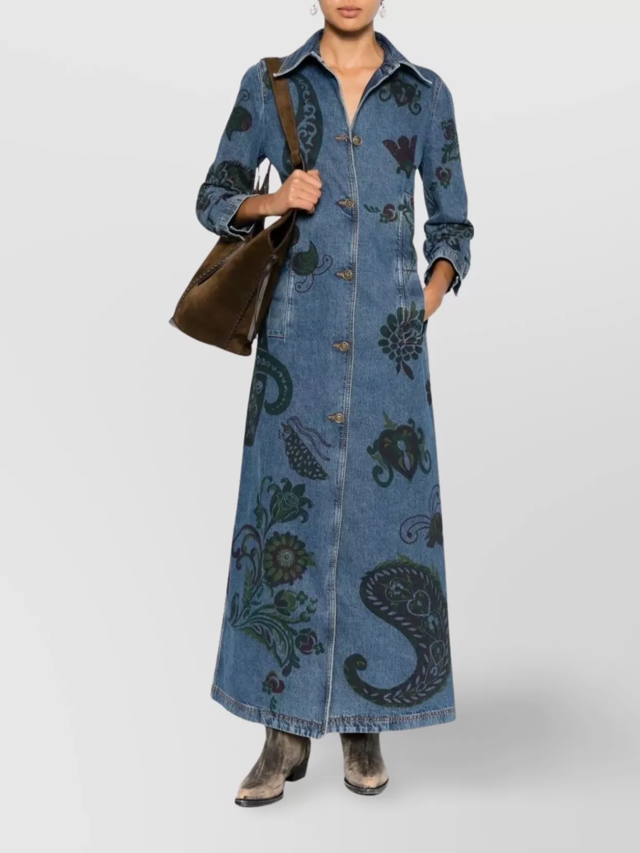 Etro Women Floral Paisley Coat In Blue