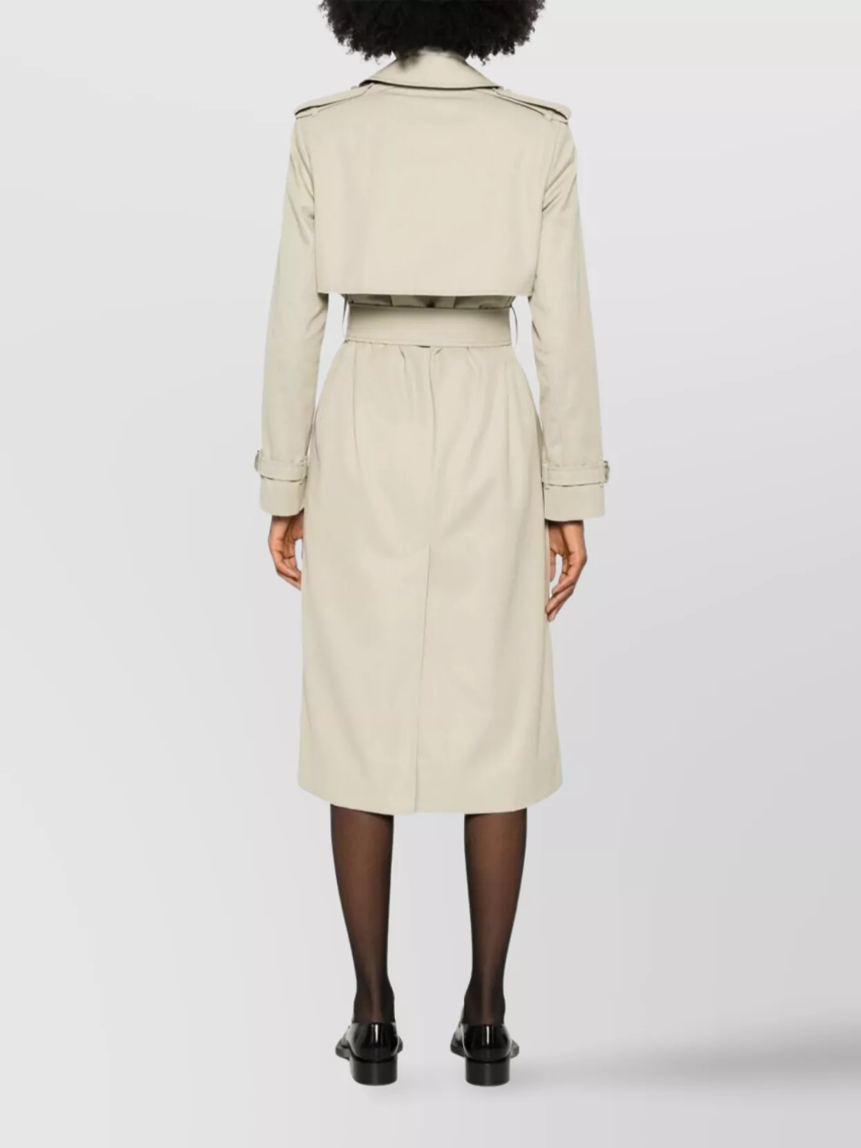 Burberry Trench Coat With Belted Waist And Epaulettes