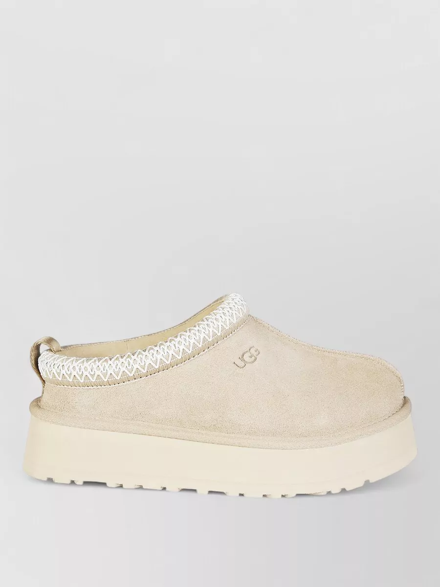 Ugg Suede Leather Platform Slippers