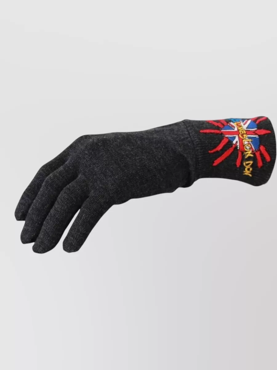 Dolce&Gabbana Wool Embroidered Gloves