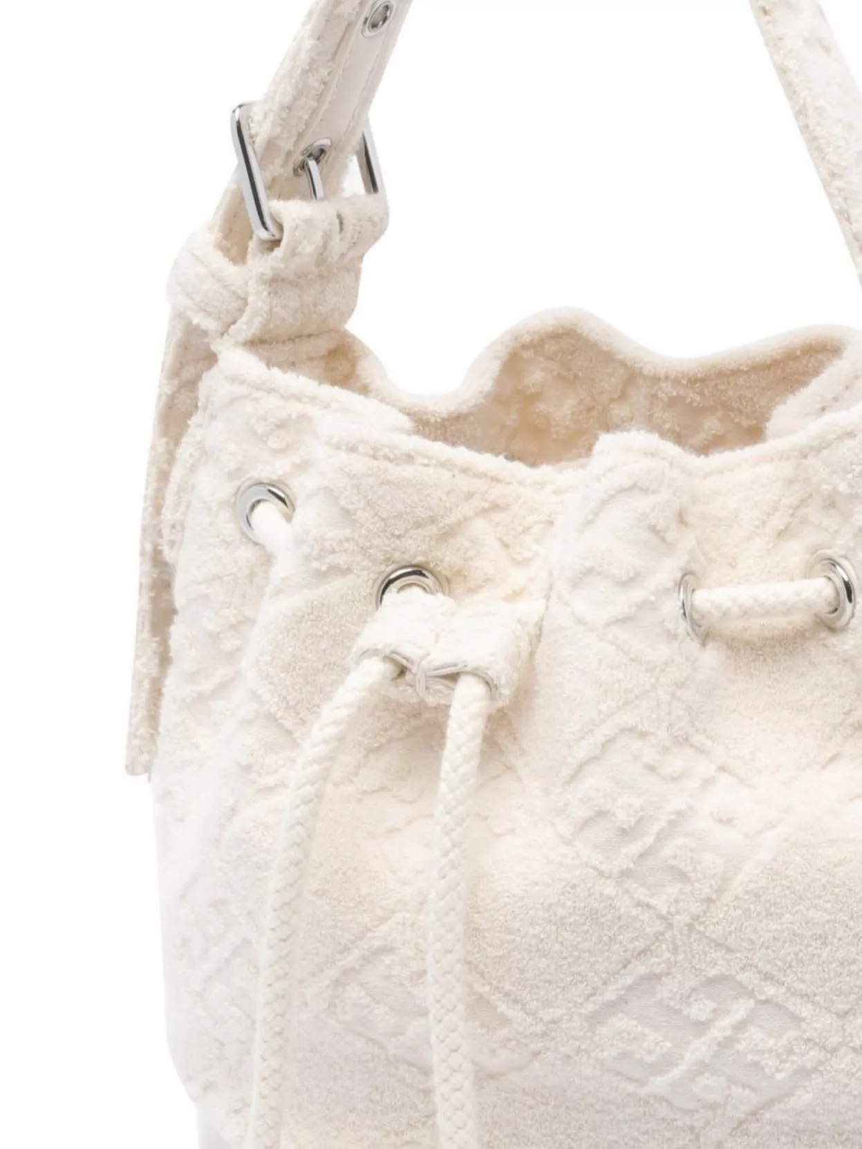 Tory Burch Textured Fabric Shoulder Bag With Adjustable Strap