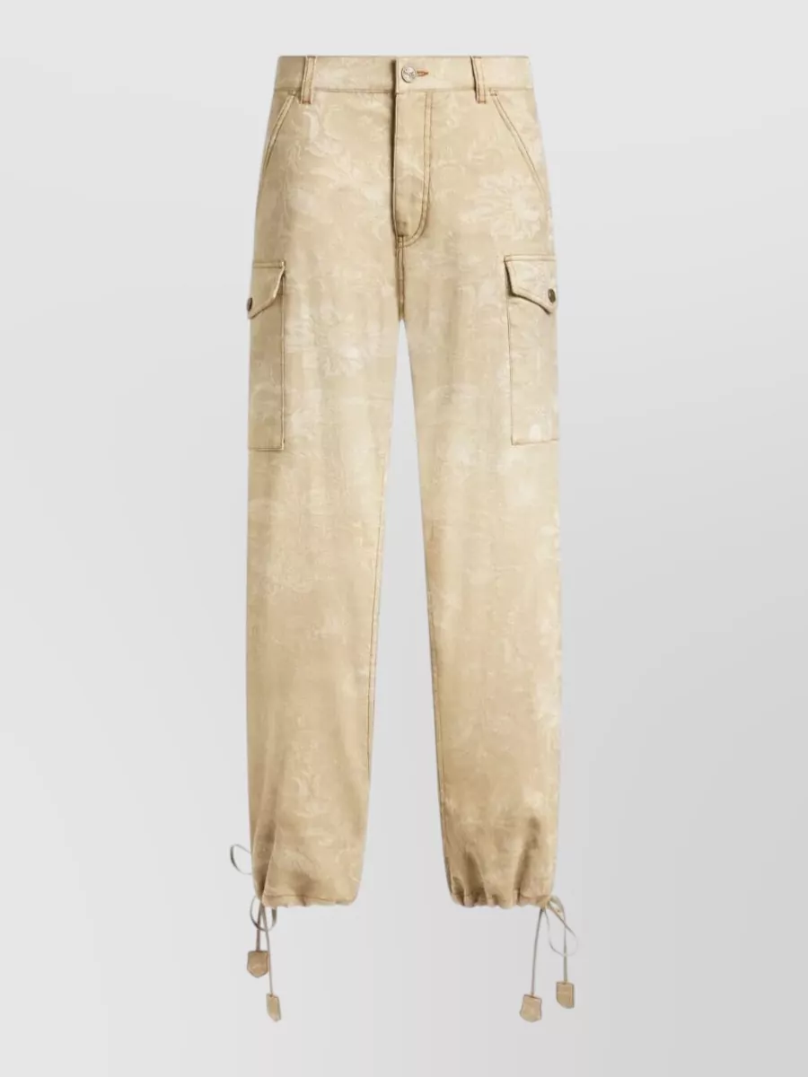 Etro floral jacquard cargo trousers