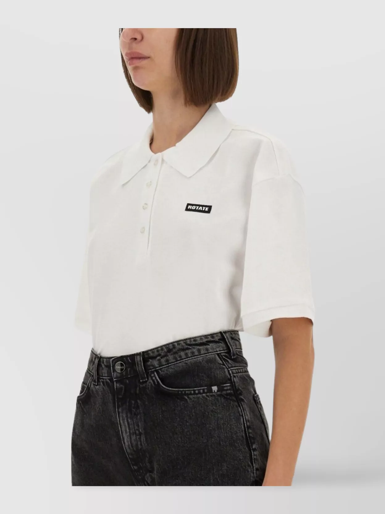 Rotate Birger Christensen Rotate Birgerchristensen White Organic Cotton T-shirts In White