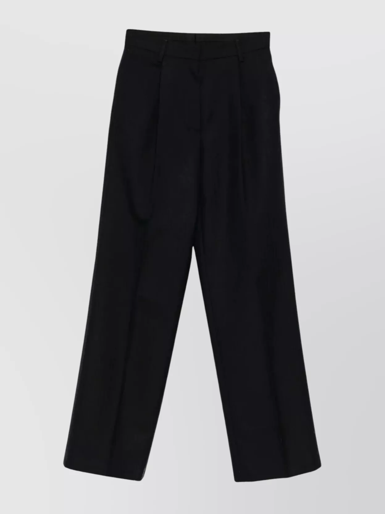Dries Van Noten Wide Leg Trousers Pleated Front In Black