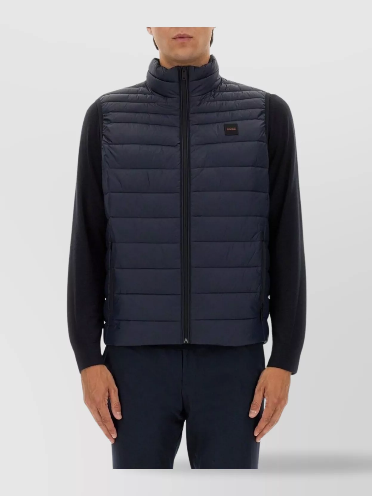 Boss Padded Sleeveless Vest High Neck