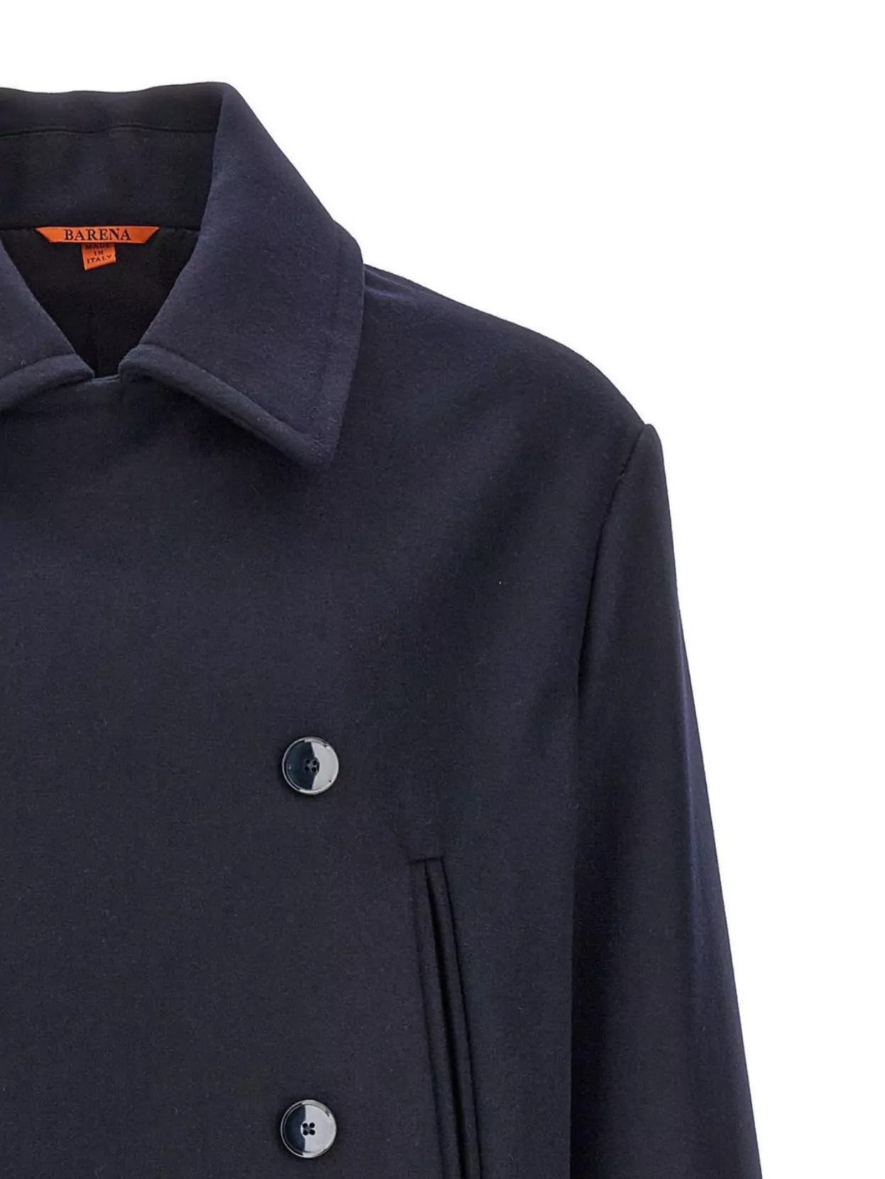 BARENA VENEZIA LAPEL DOUBLE-BREASTED COAT SIDE POCKETS