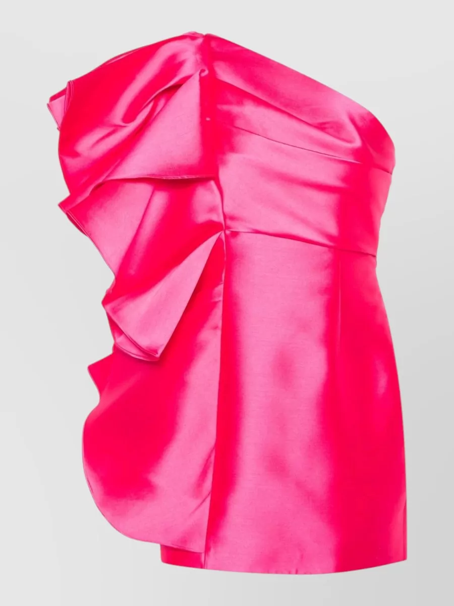 Solace London Asymmetric One-Shoulder Sleeveless Draped Mini Dress