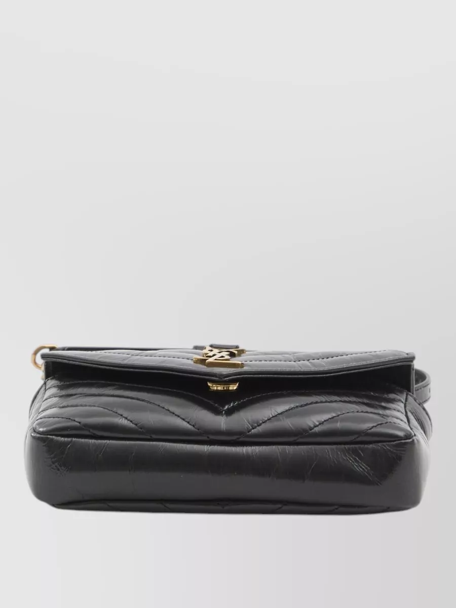 Saint Laurent College Chain Leather Mini Shoulder Bag