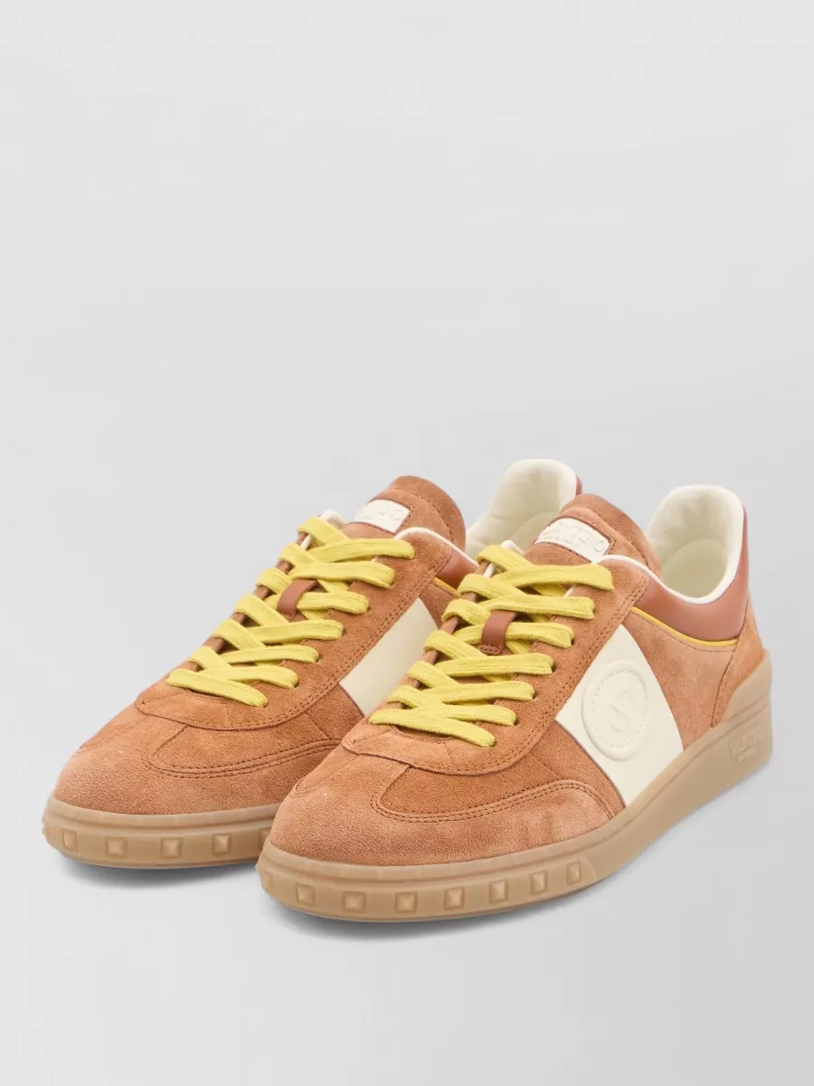 Valentino Garavani Upvillage Suede Calfskin Rockstud Sneakers