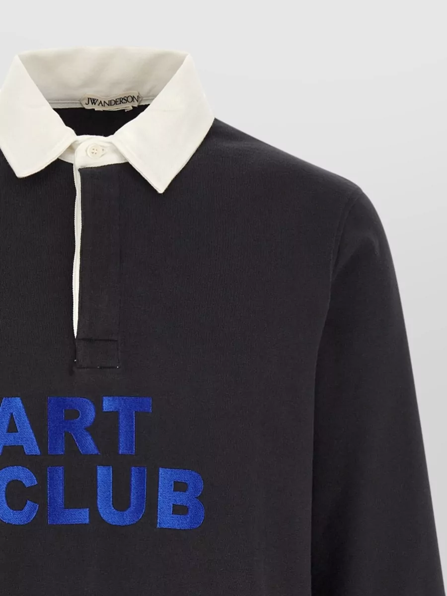 Jw Anderson Art Club Long Sleeve Polo Shirt