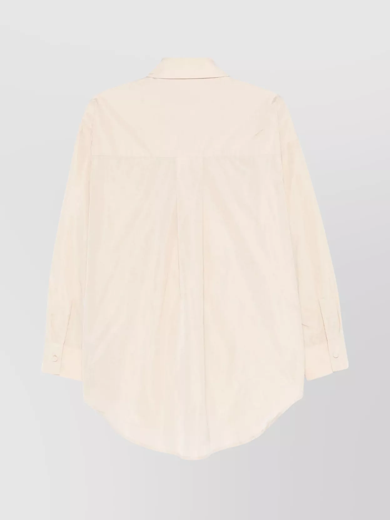 P.a.r.o.s.h Long Sleeve Collared Shirt With Ruffled Detail In White