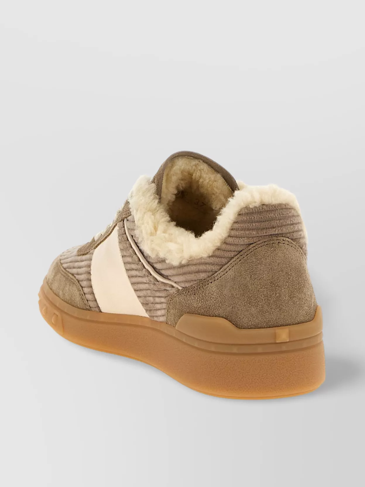 Valentino Suede High-top Sneakers Rubber Sole In Brown