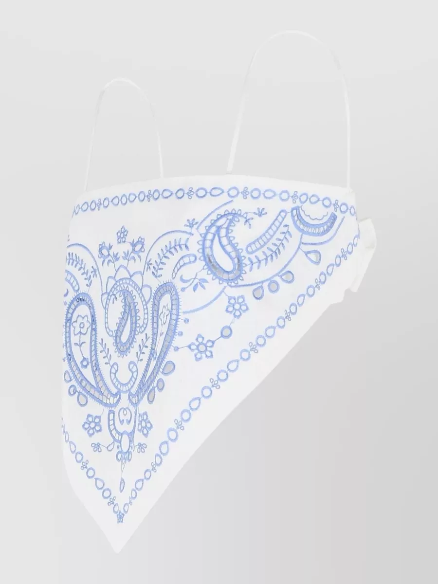 Self-Portrait Embroidered Asymmetric Blouse