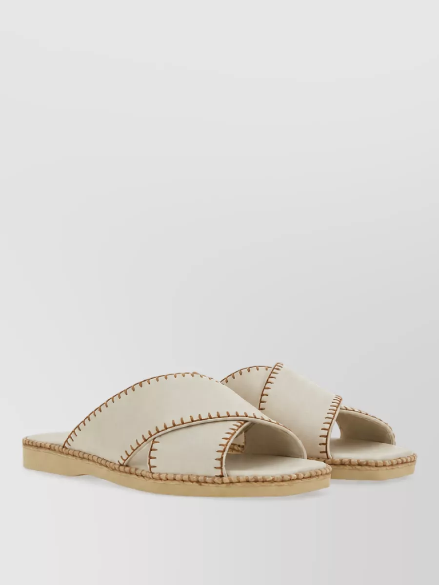 Hogan Shearling Leather Mules