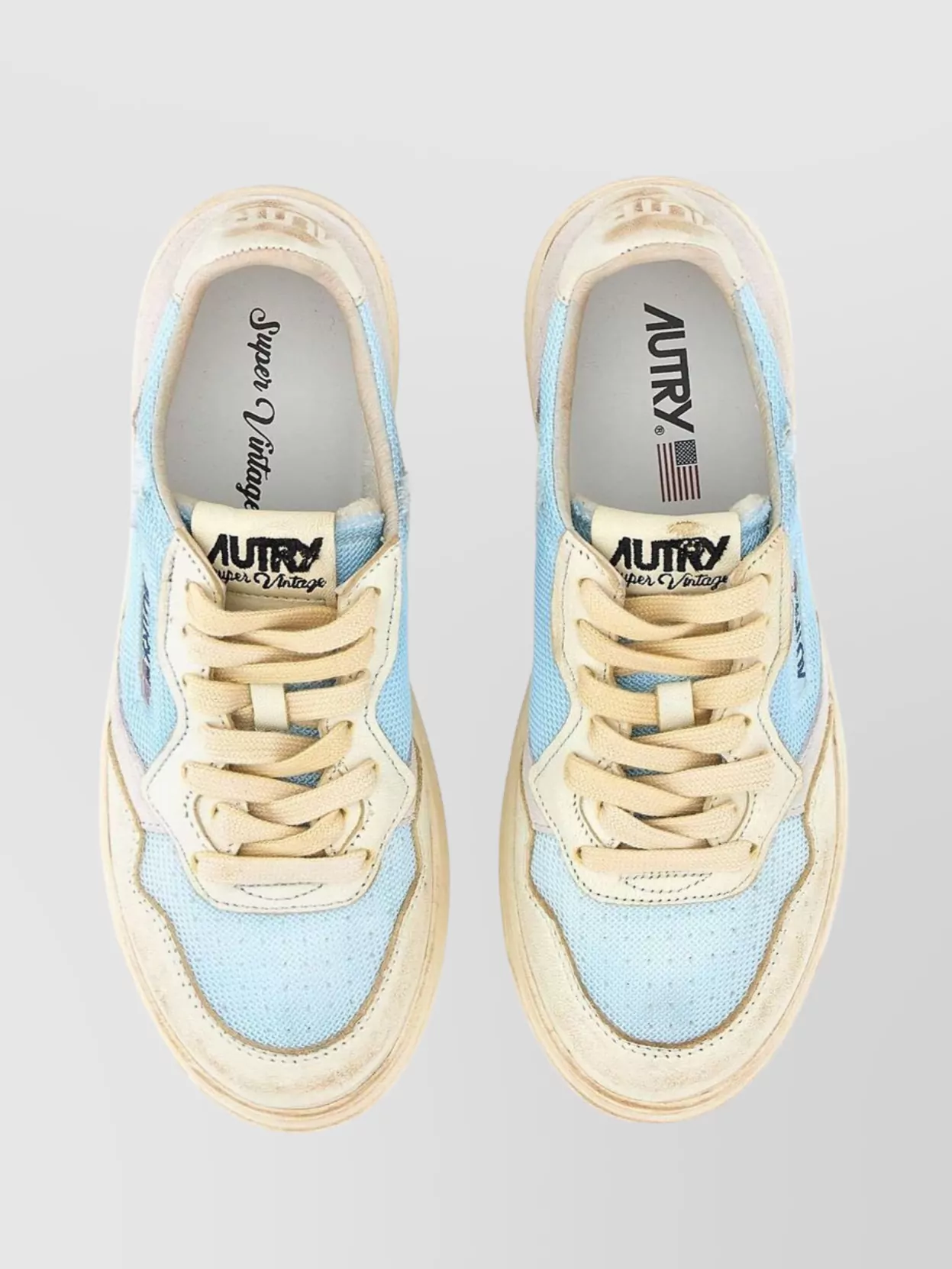 Autry Low Leather Sneakers With Mesh And Suede