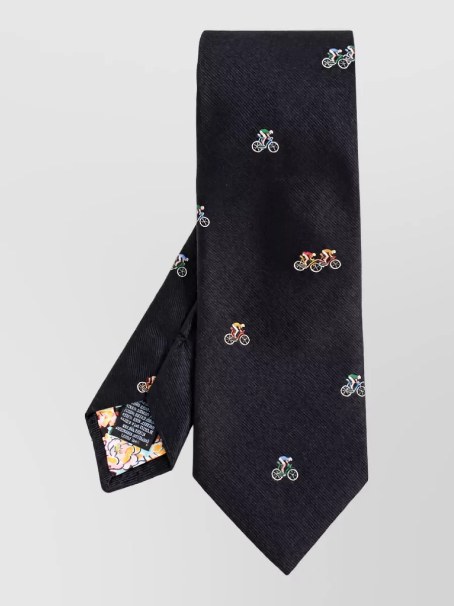 Paul Smith silk bicycle print tie