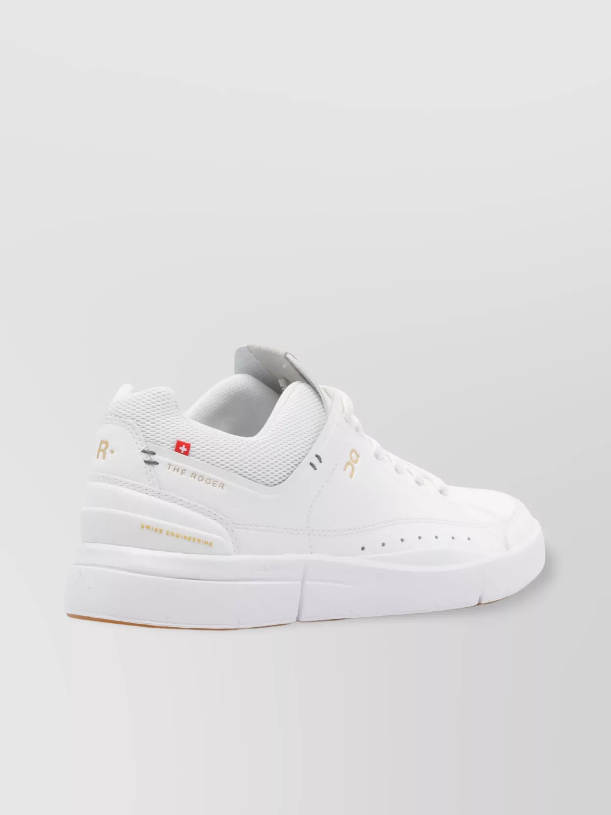 On Fabric Low Top Sneakers With Perforated Upper