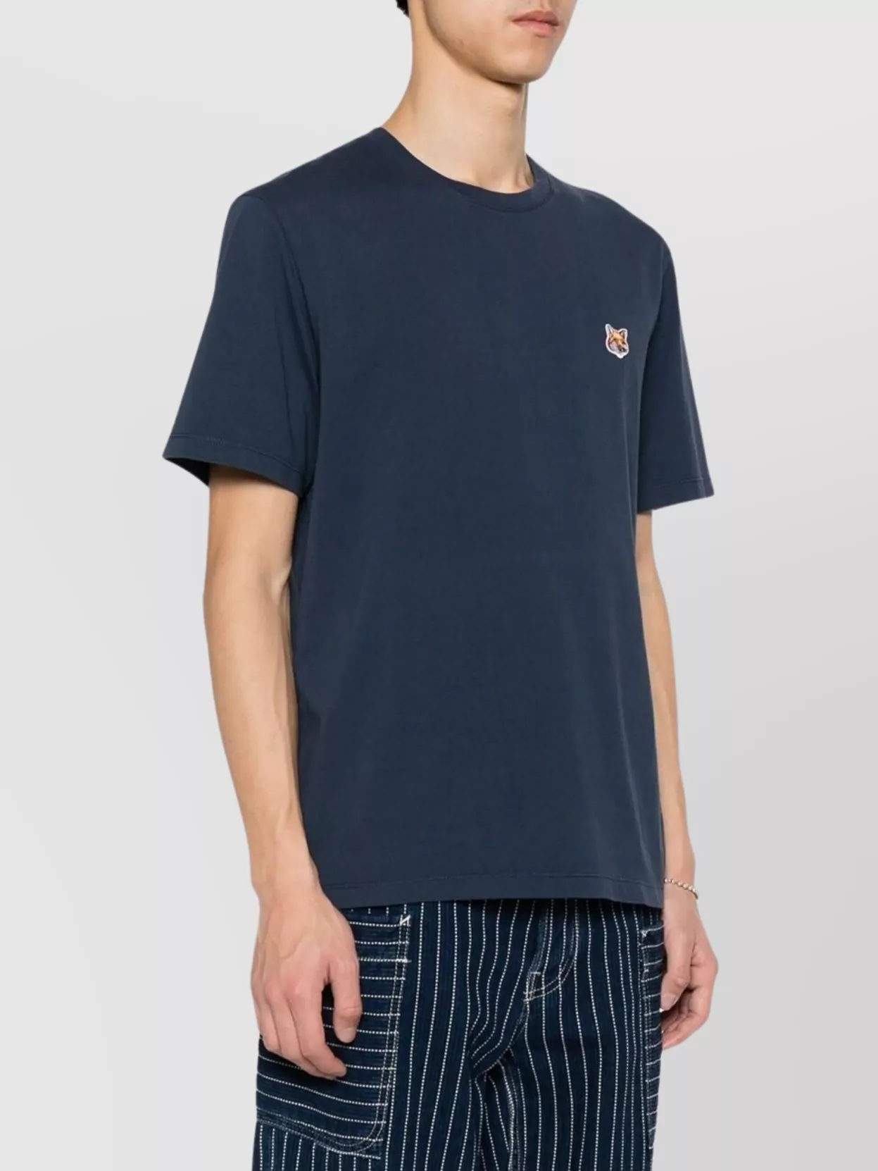 Shop Maison Kitsuné Fox Head Patch T-shirt