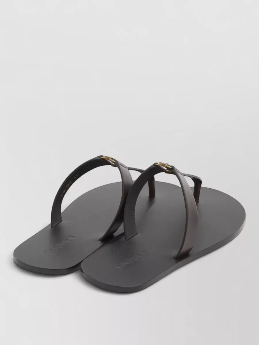 Saint Laurent Leather Thong Sandals
