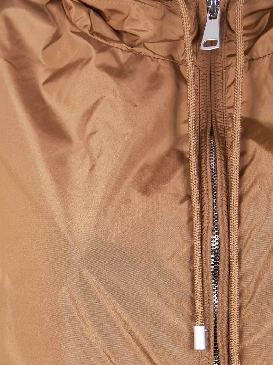 Semicouture Hooded Longline Parka Jacket Drawstring Hem